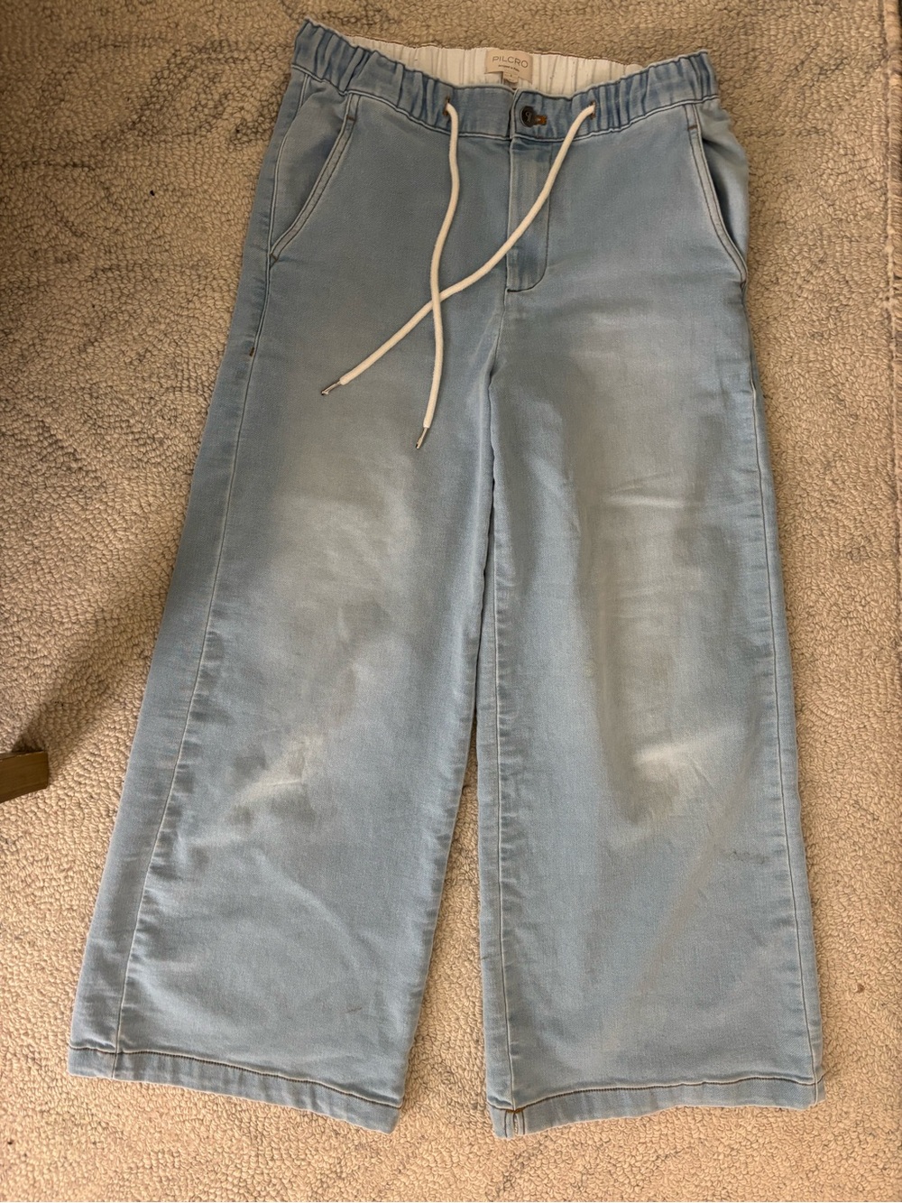 Pilcro Light Blue Drawstring Casual Pants